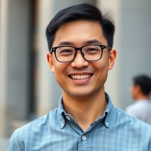 Portrait of David Chen, Senior Travel Consultant at Horizon Explorations, a smiling man with black hair wearing glasses and a button-down shirt.