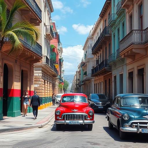 The colorful streets of Havana, Cuba.